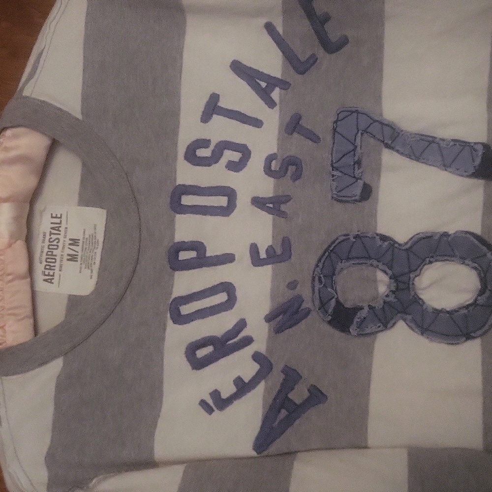 Aeropostale Striped Long Sleeve Shirt M - Picture 3 of 4